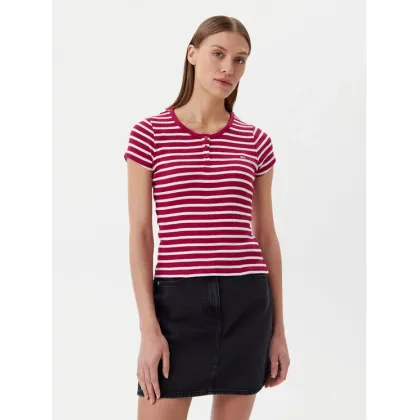 Zdjęcie Tommy Jeans T-Shirt DW0DW19502 Różowy Slim Fit
