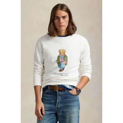 Zdjęcie Polo Ralph Lauren bluza męska kolor biały z nadrukiem 710953718