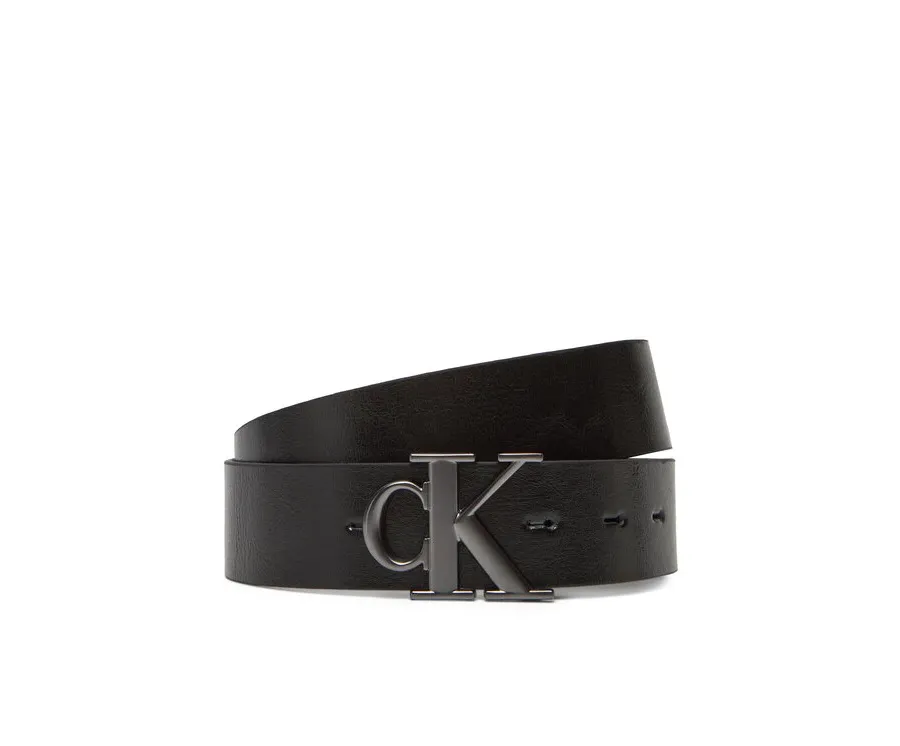 obrazek 1 Calvin Klein Jeans Pasek Męski Monogram Plaque Buckle 35Mm Adj/Rev LV04G7026G Czarny