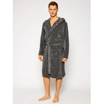 Zdjęcie Tommy Hilfiger Szlafrok Icon Hooded Bathrobe 2S87905573 Szary