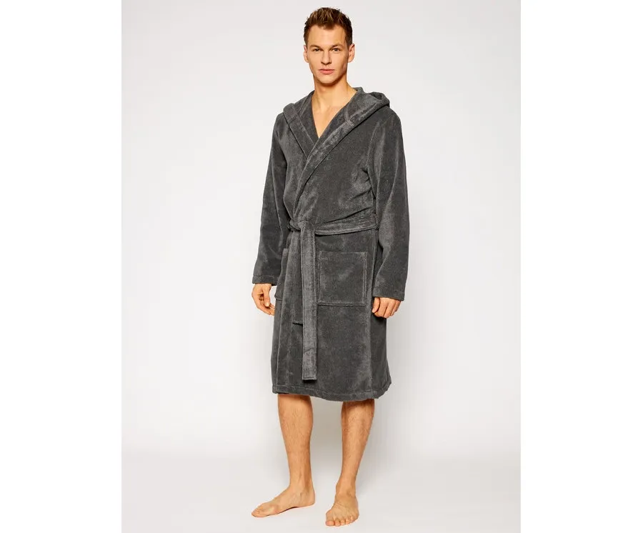 obrazek 1 Tommy Hilfiger Szlafrok Icon Hooded Bathrobe 2S87905573 Szary