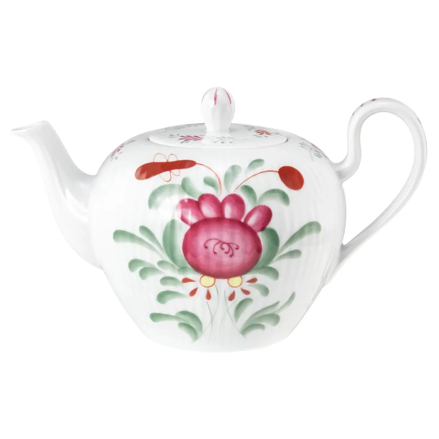 obrazek 1 Porcelanowy dzbanek do herbaty zdobiony motywem kwiatowym w stylu klasycznym – Tettau