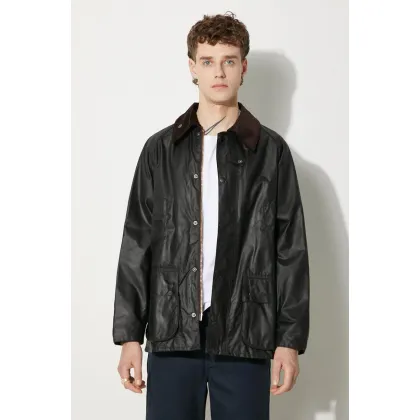 Zdjęcie Barbour kurtka Bedale Wax Jacket męska kolor zielony przejściowa MWX0018