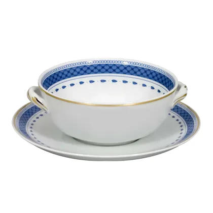 Picture Cozinha Velha porcelain cup and saucer with a decorative floral motif - 2 pieces - Vista Alegre
