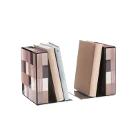 Picture Exclusive shelf finish made of wood, veneer and metal in brown colors