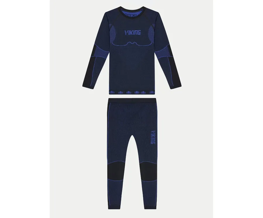 obrazek 1 Viking Komplet bielizny termoaktywnej Riko Kids Set 500/14/3030/15 Czarny Skinny Fit