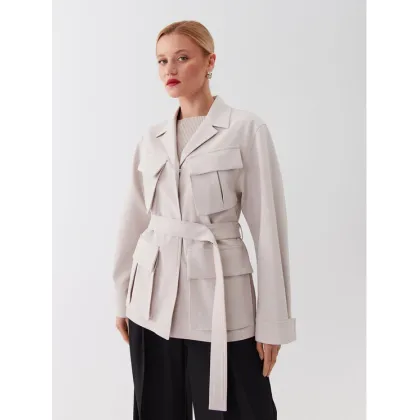 Zdjęcie Calvin Klein Płaszcz przejściowy K20K205882 Écru Regular Fit