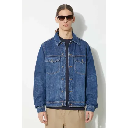 Zdjęcie Wood Wood kurtka jeansowa Ivan Denim męska kolor niebieski przejściowa 12315106.7051