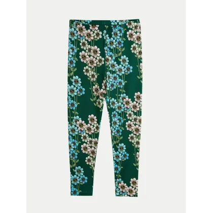 Zdjęcie Mini Rodini Legginsy Daisys 2473011775 Zielony Slim Fit MINI RODINI