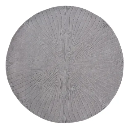 Zdjęcie Designerski szary dywan okrągły - FOLIA ROUND GREY 38305