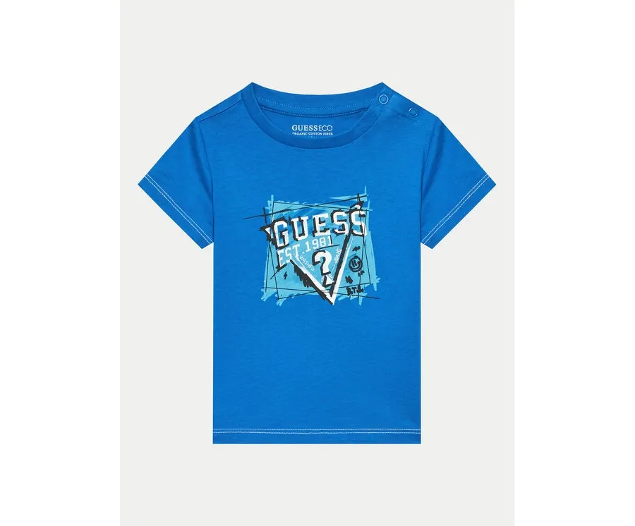 obrazek 1 Guess T-Shirt N4YI00 K8HM4 Niebieski Regular Fit