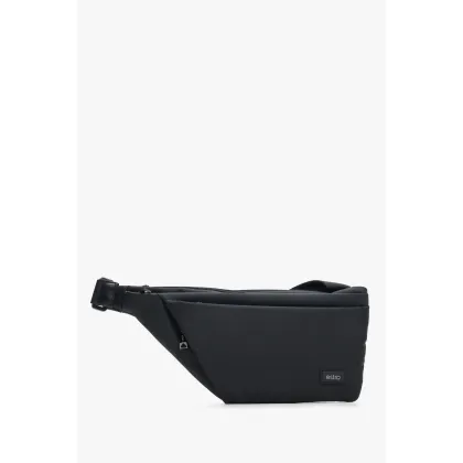 Zdjęcie Estro: Czarna pojemna nerka męska z regulowanym pasem