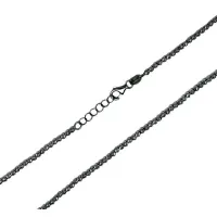 Picture Chain with diamond balls made of polished gold, 2 mm wide. Length 50 cm with reduction to 48 cm