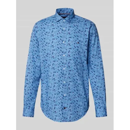 Zdjęcie Koszula biznesowa o kroju slim fit z wyhaftowanym logo model ‘Parker’