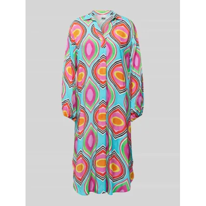 Zdjęcie Sukienka midi z kołnierzem z lamówką