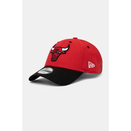Zdjęcie New Era czapka z daszkiem bawełniana NBA SIDE PATCH 9FORTY® CHICAGO BULLS kolor czerwony z aplikacją 60565137