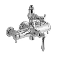 Zdjęcie Klasyczna zewnętrzna bateria prysznicowa termostatyczna Half Dome - Officina Nicolazzi