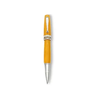 Zdjęcie Klasyczne Pióro Kulkowe Miya Srebro/Żółty Celluloid Montegrappa