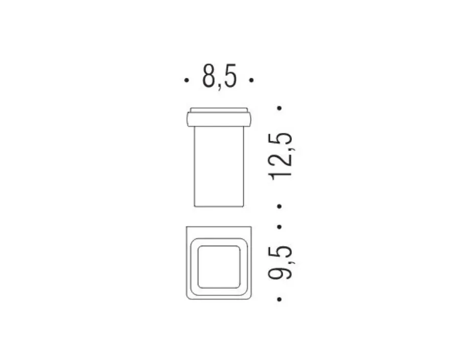 obrazek 2 Elegancki ścienny kubek, pojemnik do łazienki