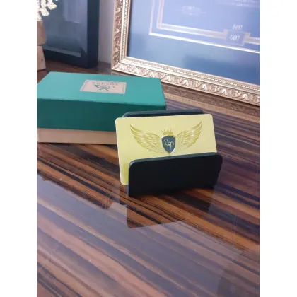 Zdjęcie Mały, skórzany stojak do wizytówek- OUTLET