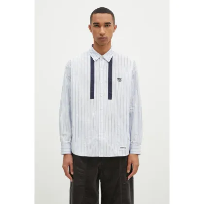 Zdjęcie NEIGHBORHOOD koszula bawełniana Tie Shirt Longsleeve męska kolor niebieski regular z kołnierzykiem klasycznym 242AQNH.SHM01