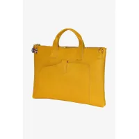 Picture Yellow stylish briefcase made of Italian leather - Terrida