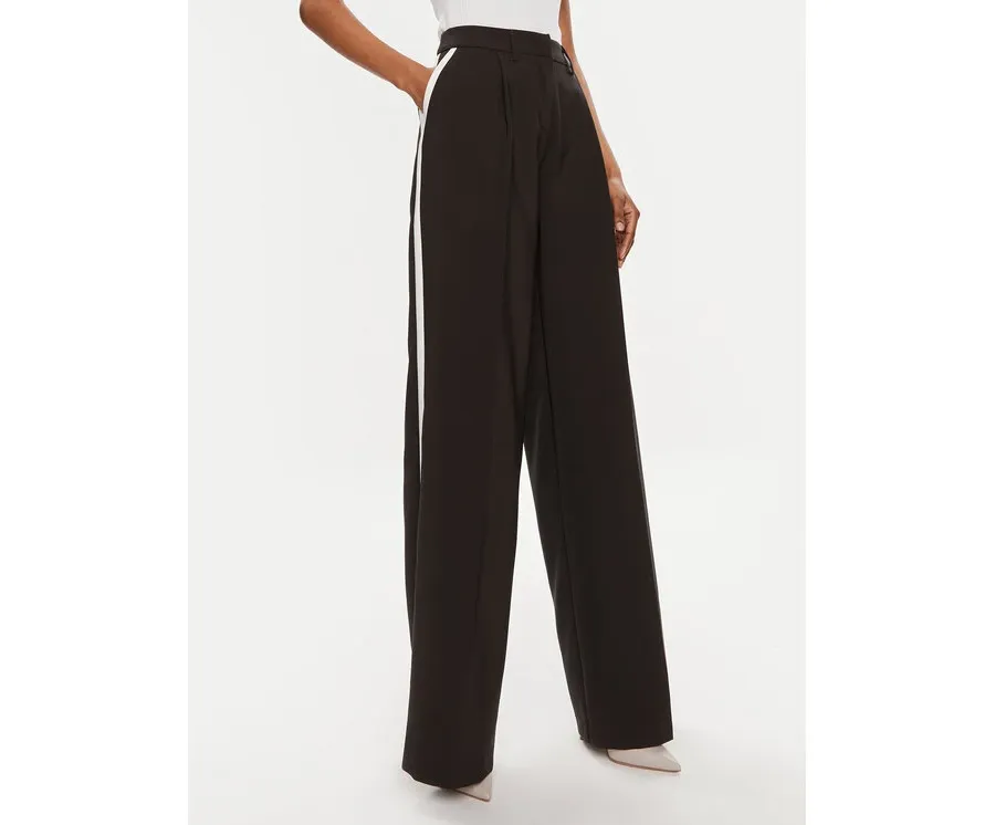 obrazek 1 Maryley Spodnie materiałowe 24EB806/43NB Czarny Wide Leg