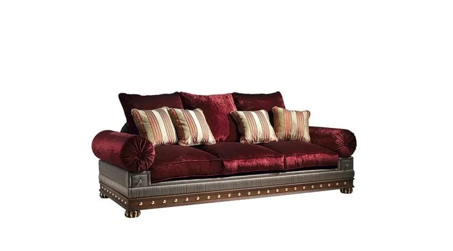 obrazek 1 Czerwień, orzech, złoto - wyjątkowa sofa ROJAS - Collecion Alexandra