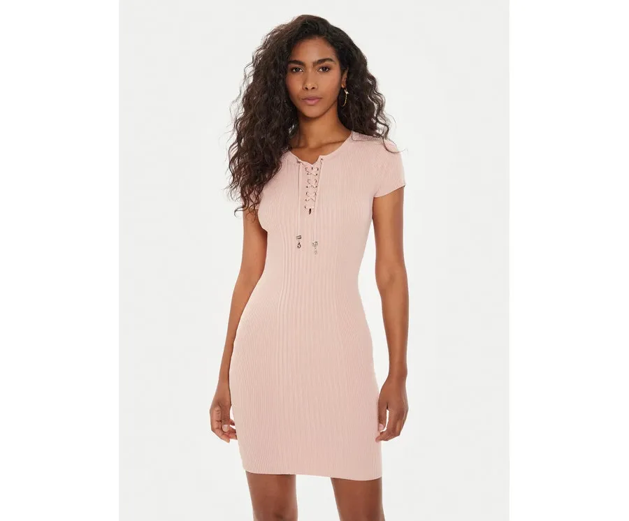 obrazek 1 Guess Sukienka dzianinowa W4YK06 Z2V62 Różowy Bodycon Fit