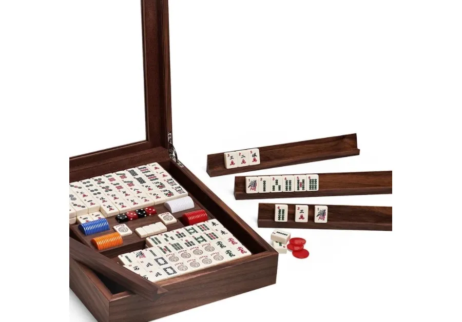 obrazek 4 Mahjong w pudełku z orzecha - Agresti