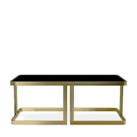 Zdjęcie Stolik kawowy z mosiężną konstrukcją H.45xL.120xP.60 cm