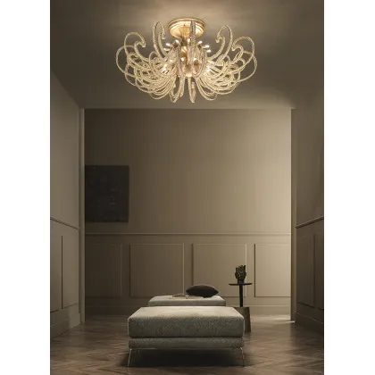 Zdjęcie Piękna włoska lampa sufitowa Cristalis