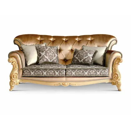 Zdjęcie Oryginalna trzyosobowa antyczna sofa