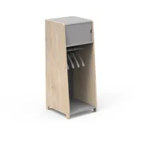 Picture A unique, evolving wardrobe for a child made of natural wood ASYMETRY - MONTESSORI - Mathy by Bols