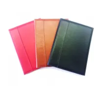 Picture Leather case for company documents with a logo