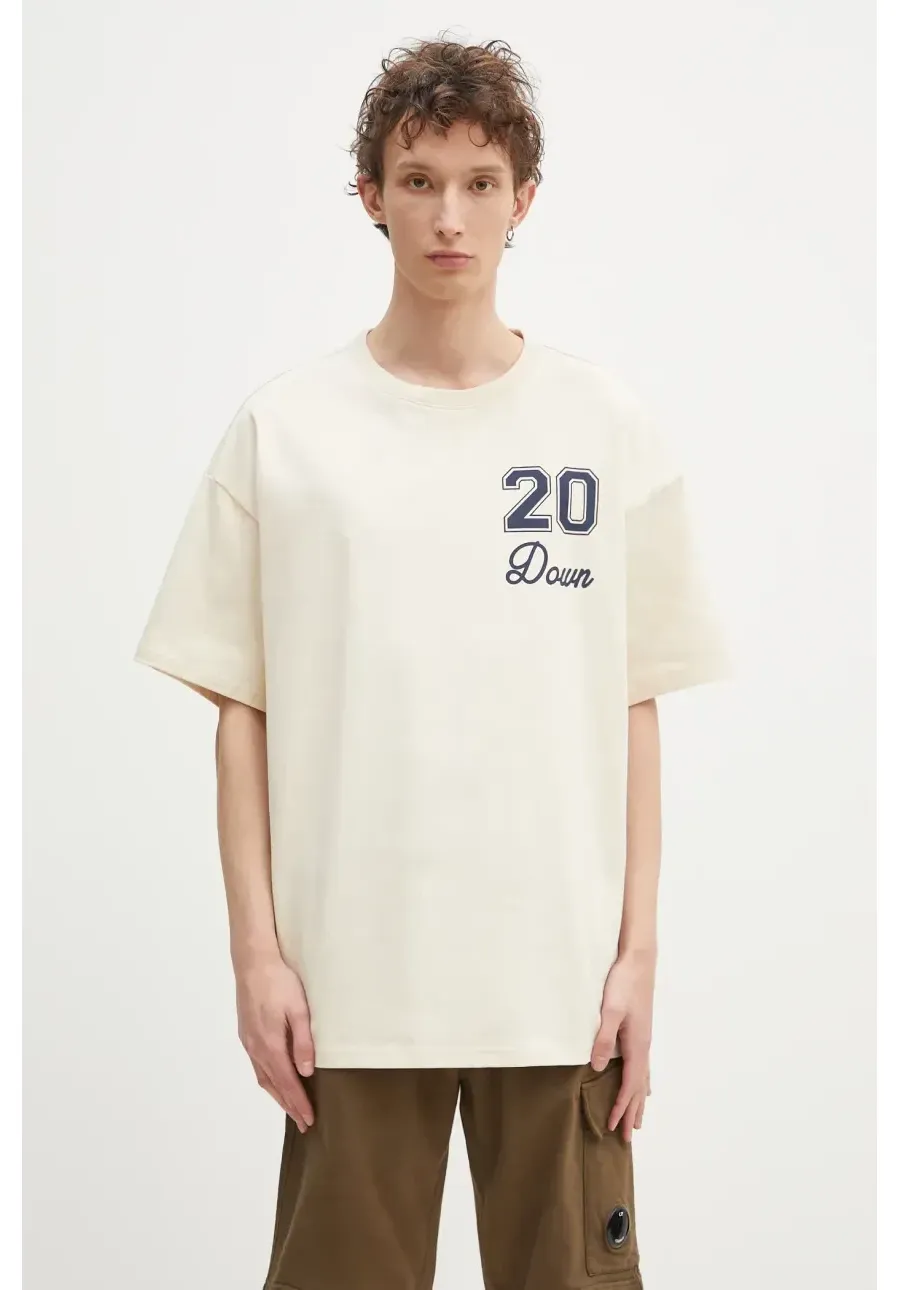 obrazek 1 Converse t-shirt bawełniany Converse x Patta Gold Standard TShirt męski kolor beżowy z nadrukiem 10028296A01