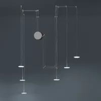 Picture Italian lighting with 6 disc-shaped lamps