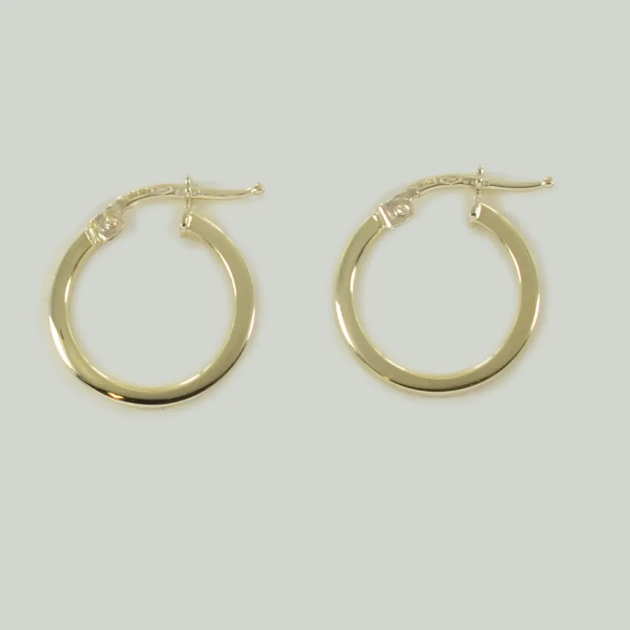 obrazek 3 Eleganckie damskie kolczyki kola z żółtego złota