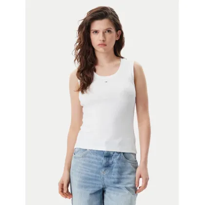 Zdjęcie Tommy Jeans Top Essential DW0DW20673 Biały Slim Fit