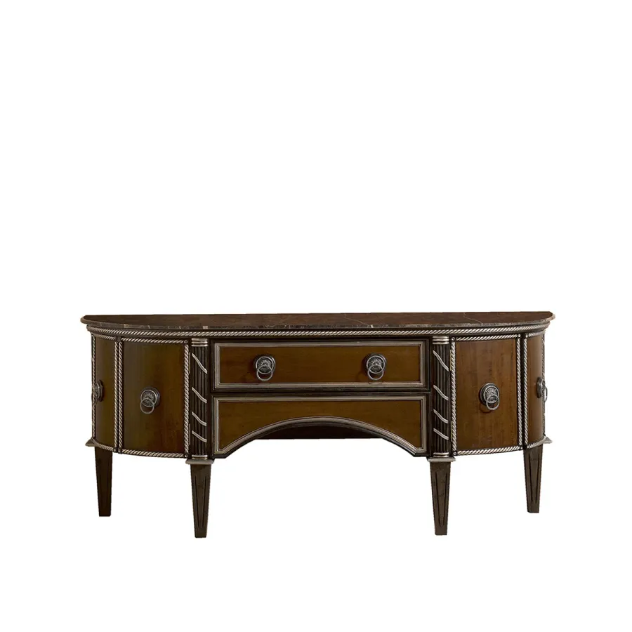 obrazek 1 Gustowny kredens RANDA - złoto, drewno, marmur - Collecion Alexandra