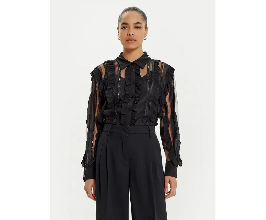 obrazek 1 ACCESS FASHION Koszula 44-7013-781 Czarny Regular Fit