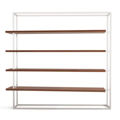 Picture Luxury Portuguese large bookshelf with Tineo wood shelves