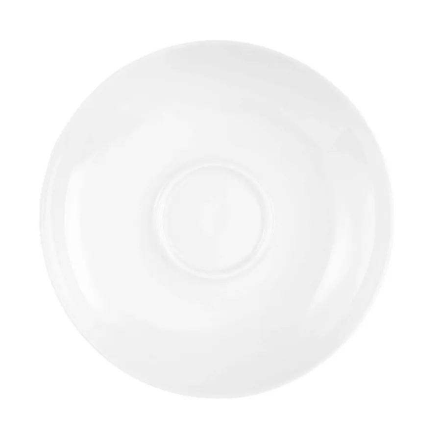 obrazek 3 Duży biały porcelanowy spodek o nowoczesnym ponadczasowym kształcie – Tettau