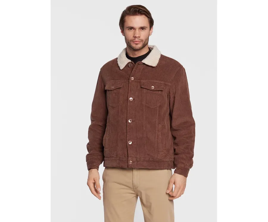 obrazek 1 Redefined Rebel Kożuch Ari Corduroy 215086 Brązowy Regular Fit