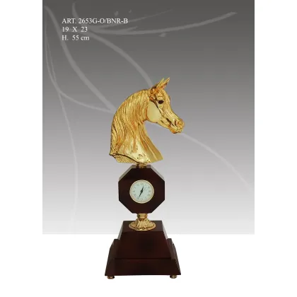 Zdjęcie Piękny włoski zegar z głową konia