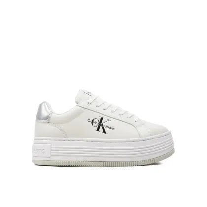 Zdjęcie Calvin Klein Jeans Sneakersy Bold Platf Low Lace Lth Ml Mtl YW0YW01516 Biały