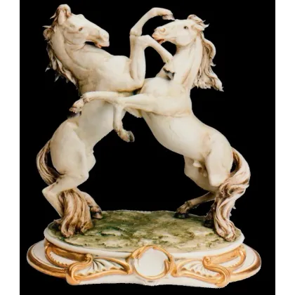 Zdjęcie Para koni  - włoska porcelana