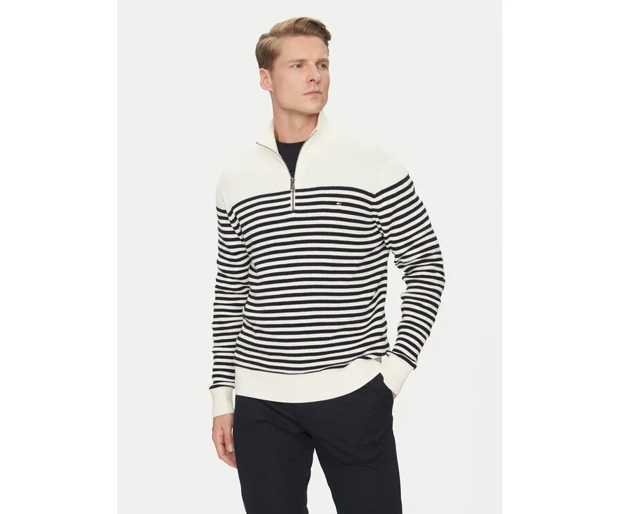 obrazek 1 Tommy Hilfiger Sweter MW0MW38601 Écru Regular Fit
