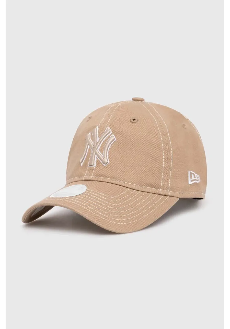 obrazek 1 New Era czapka z daszkiem bawełniana 9Forty New York Yankees kolor beżowy z aplikacją 60434986