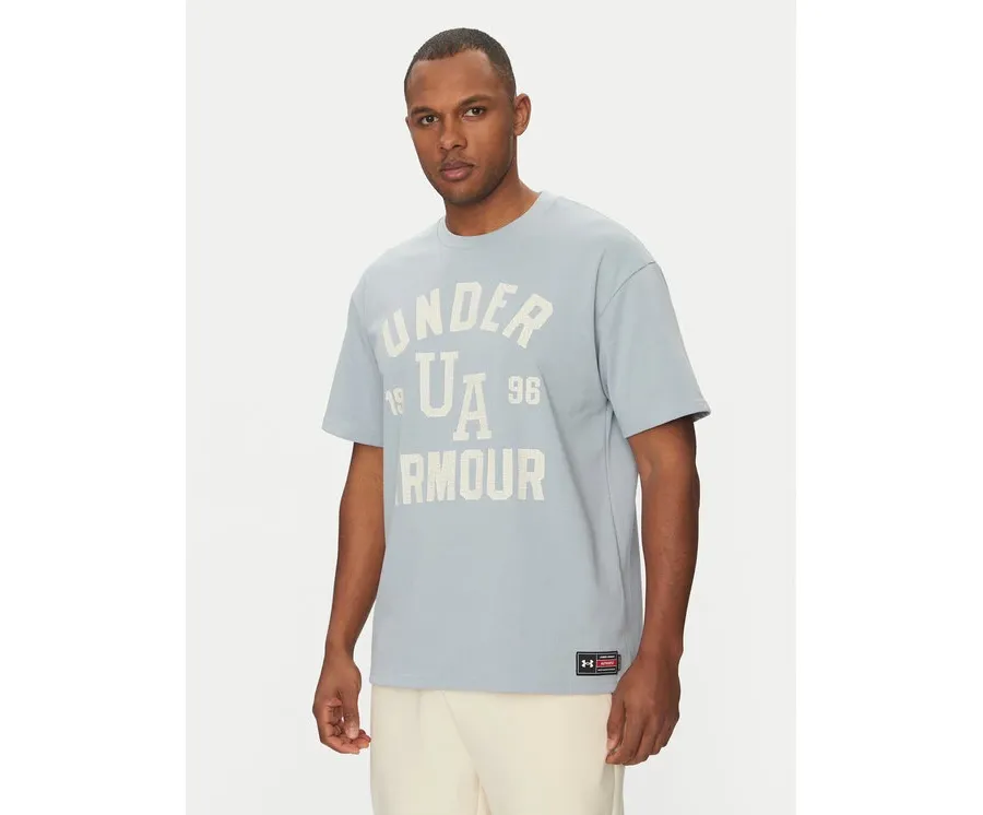 obrazek 1 Under Armour T-Shirt Heavyweight Varsity 1390179 Błękitny Oversize